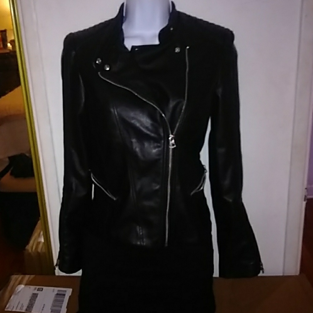 CURRENT TREND GENUINE LEATHER MOTO JACKET